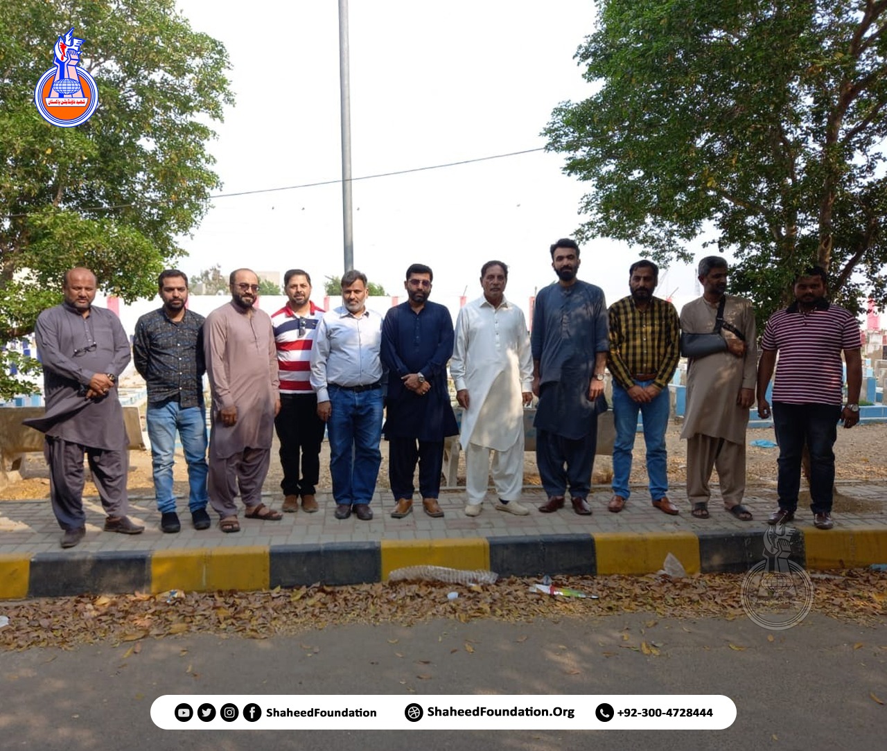Shaheed Foundation visited Wadi-e-Hussain Graveyard Karachi